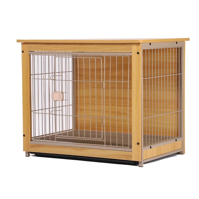 Wooden Indoor Pet Crate with Toilet, Medium Shiba Inu Dog Pen, Baby Playpen